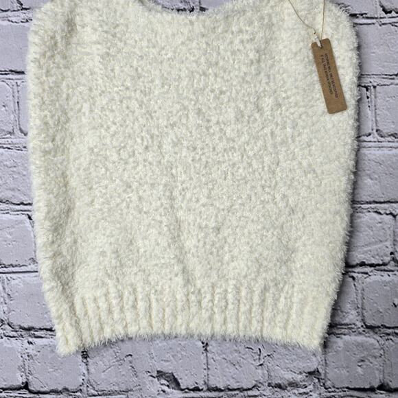 Skims Cozy Knit Soft Scoop Neck Cropped Tank Top Bone White New Size S/M - Picture 4 of 11